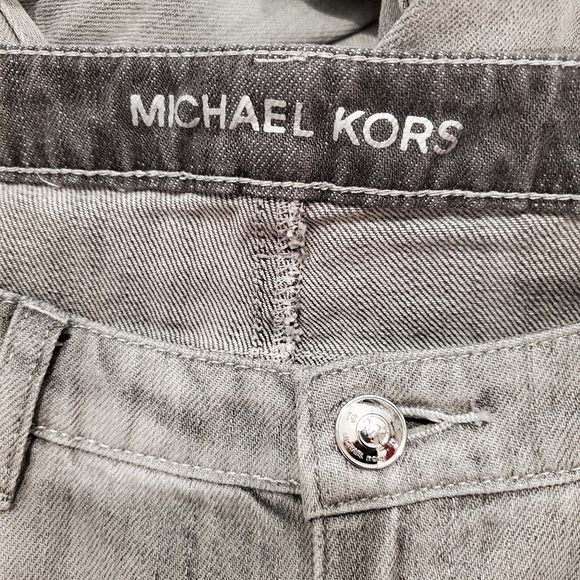 Michael Kors Gray Skinny Ankle Zip Jeans - Picture 6 of 6